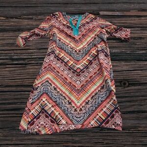 Colorful Patterned Kids Dress